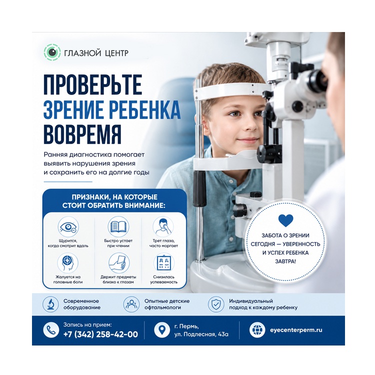 Прием детского офтальмолога